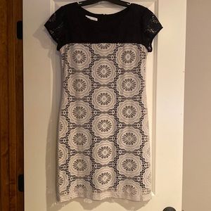 London Times SS lace overlay dress Sz 6